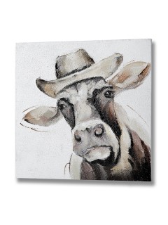 Cow in a Hat Oil Painting